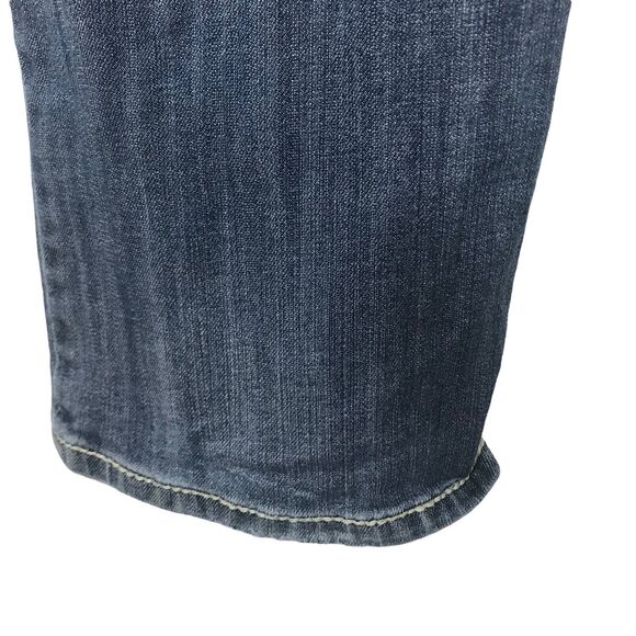 Cowgirl Up Jeans Western Bootcut Flare Blue 6 W29 Embellished Pockets Distress - Picture 5 of 10